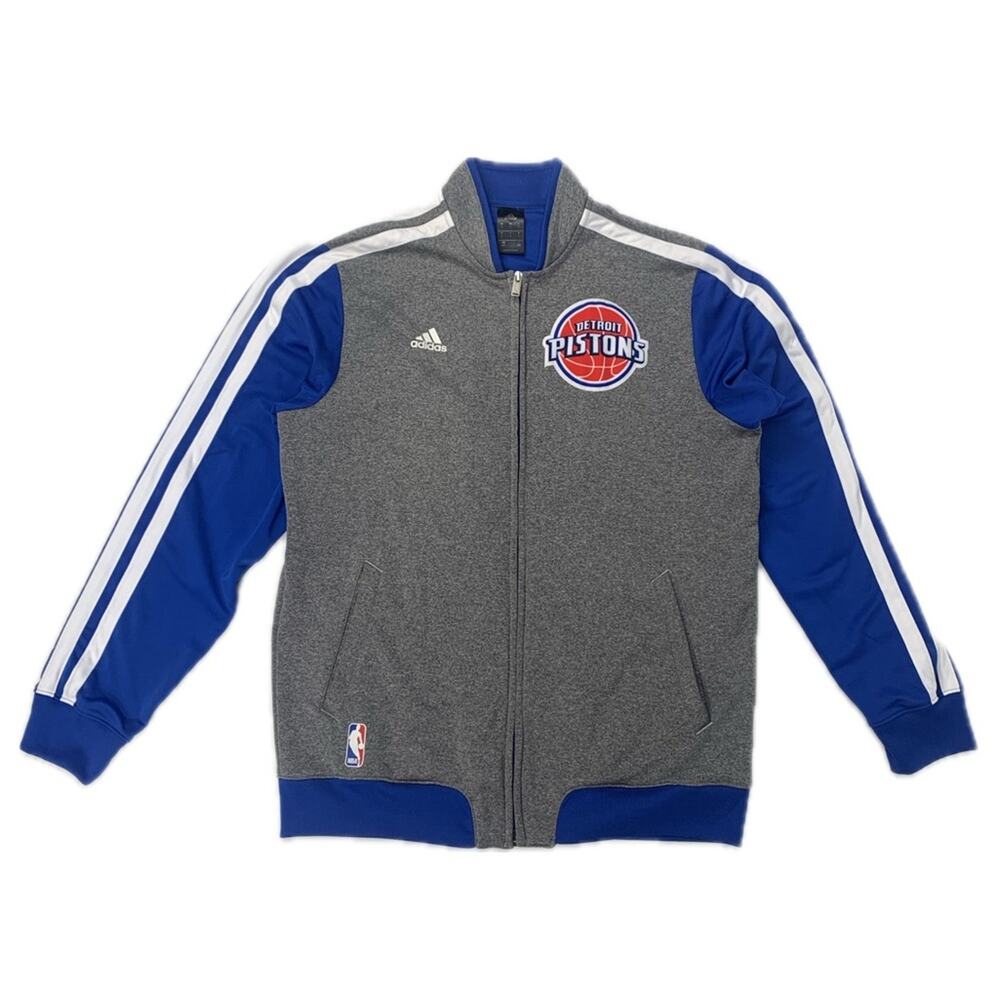 Adidas Detroit Pistons Long Sleeve Zip Up